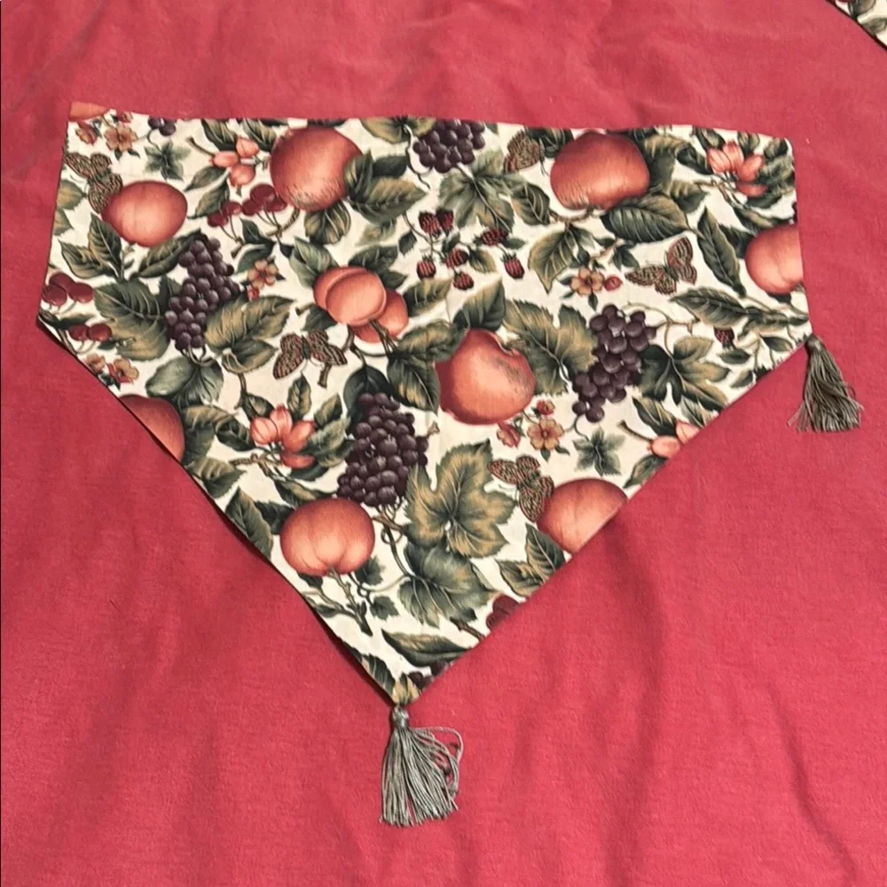 Curtain Valance Floral Fruit Grape Butterfly Patterned Valances with Tassels